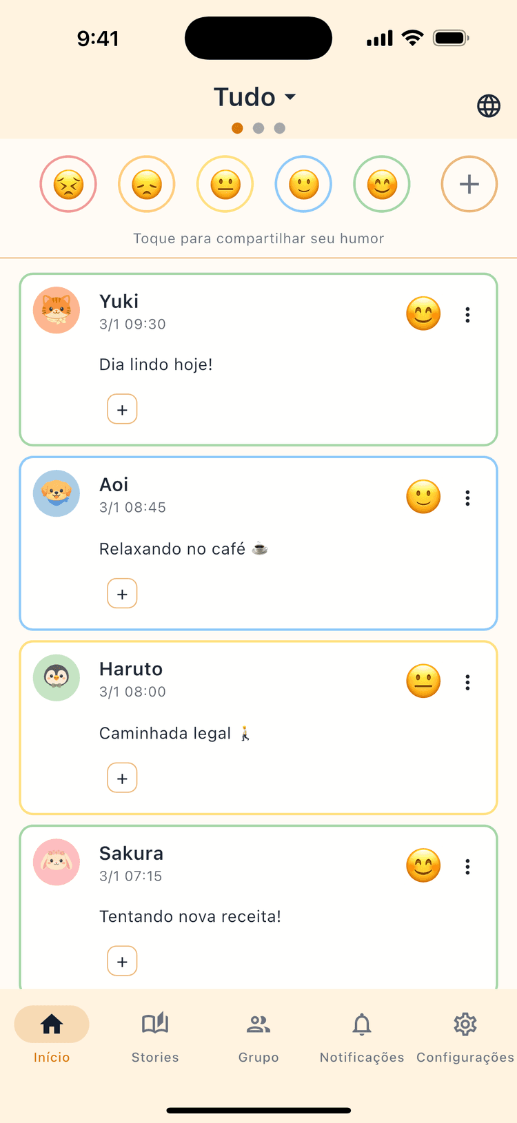 Veja o humor de quem você ama na hora - Compartilhar com 1 toque, todo dia
